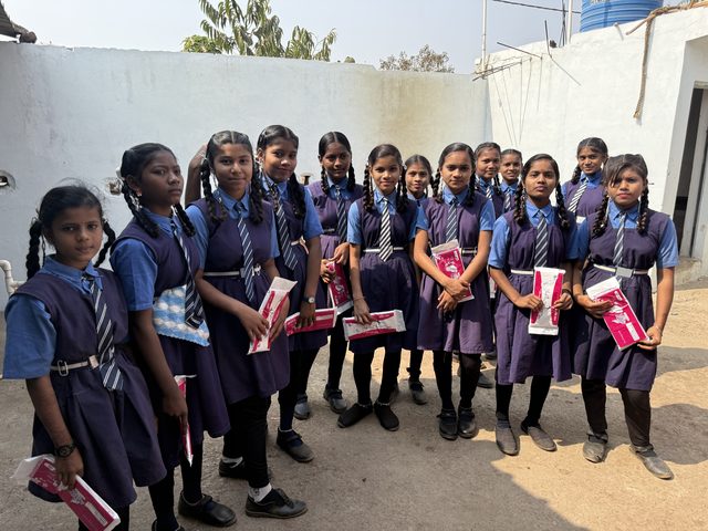 Sanitary pad distribution camp